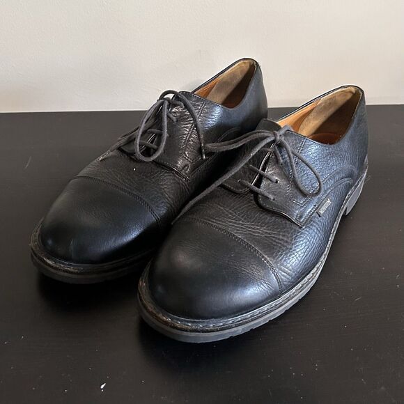 Mephisto Cap Toe Oxfords Mens 13 Black Leather Lace Up Dress Shoes France - Picture 8 of 9